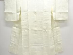 アンティーク　本麻透かし織　流水に笹模様長襦袢